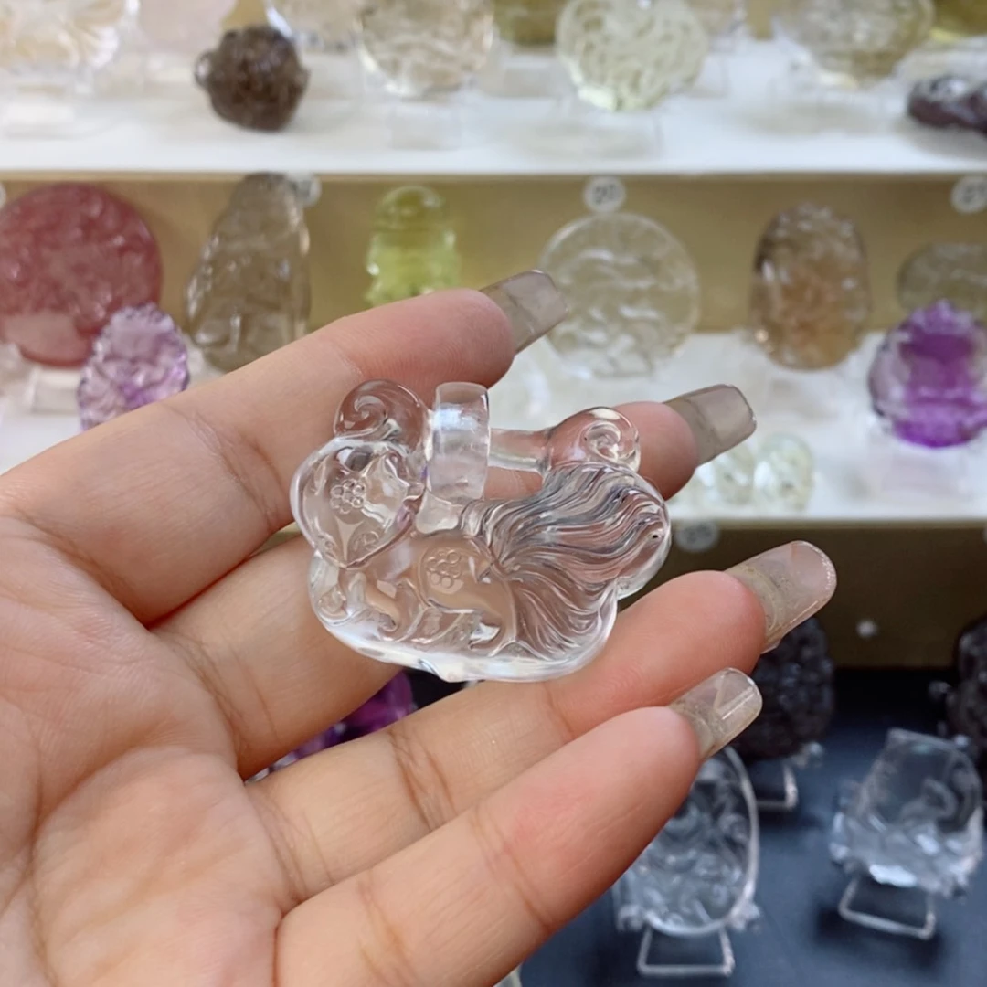 【闪购商品】水晶颈饰未镶嵌A****?九尾平安锁