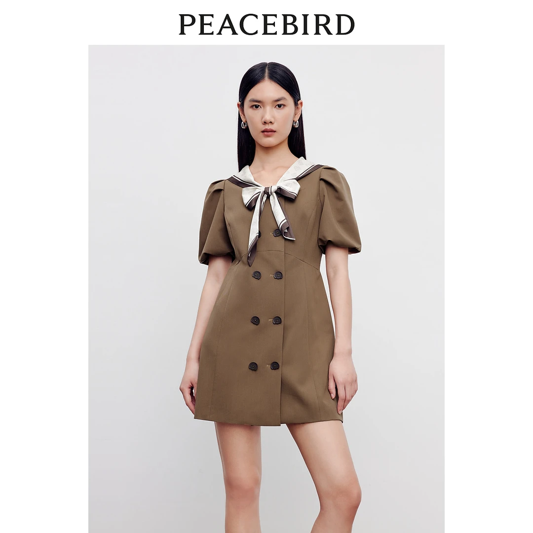 太平鸟新款通勤西装连衣裙A1FAD3307