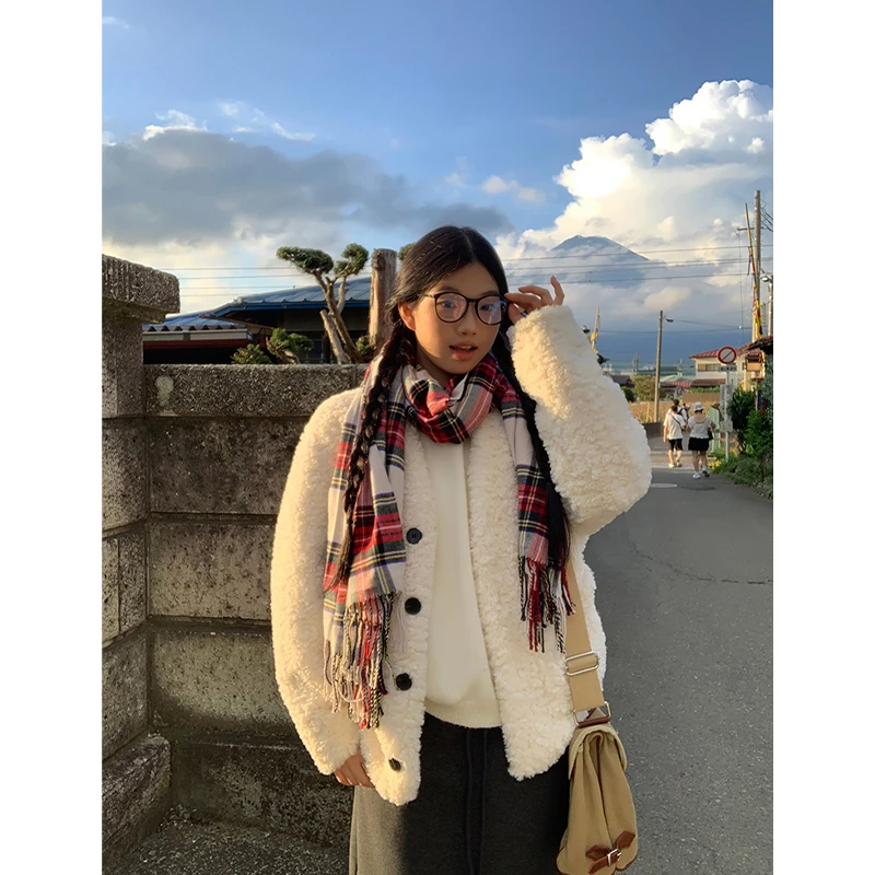 2024秋冬高级感时尚软糯舒适透气短外套小个子显瘦百搭长袖开衫女