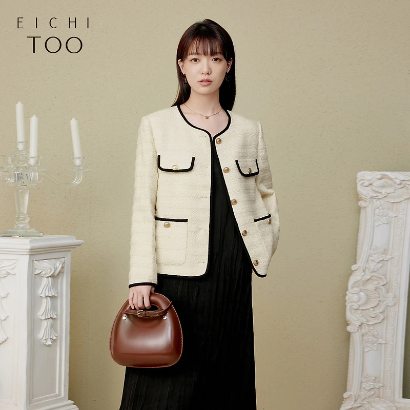 A爱居兔新款柔软舒适小香风西服外套EWXSJ1P006A