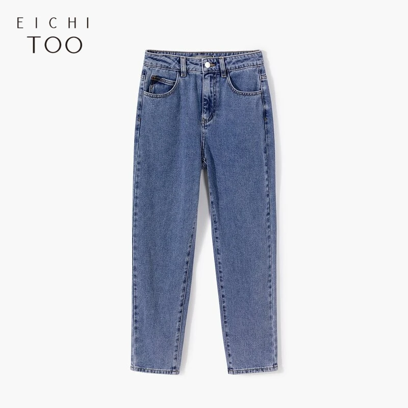 【大易粉丝专属】1054爱居兔直筒深浅撞色面料牛仔裤EKNAJ3L823A