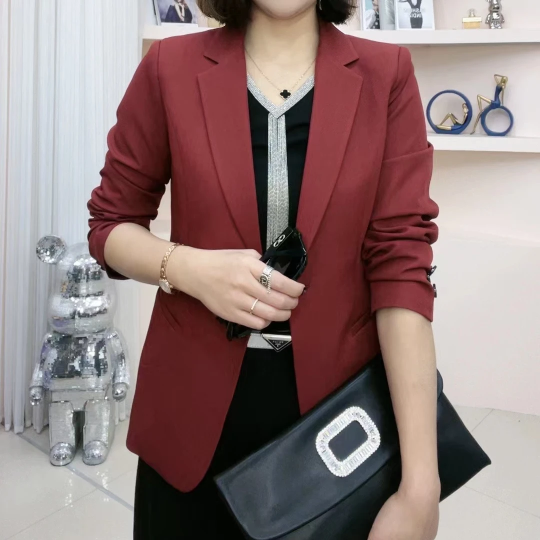 2025年韩版轻奢小西装时尚气质显瘦修身西服简约百搭女士605#