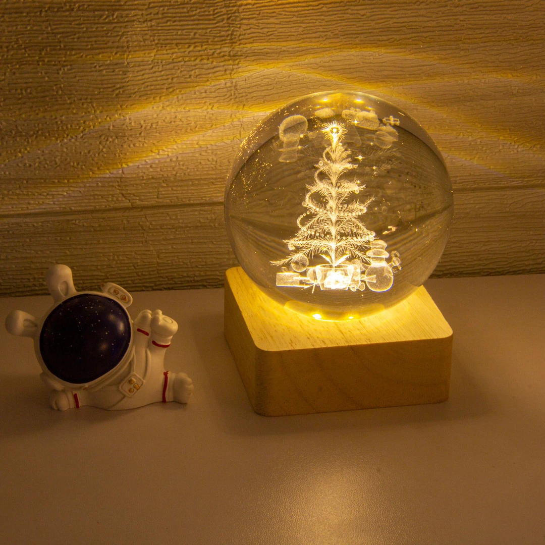 生日礼物女生送女朋友同学闺蜜男生水晶球定制投影小夜灯实用摆件