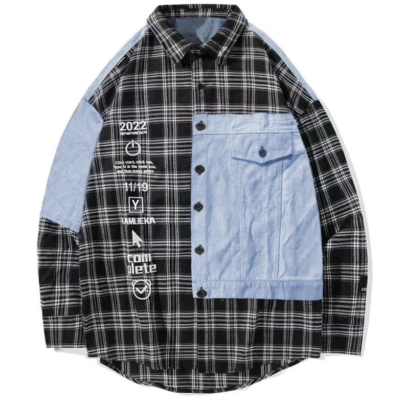 360斤潮牌胖子特大码男士衬衣加肥加大拼接大码男装200-300斤潮男