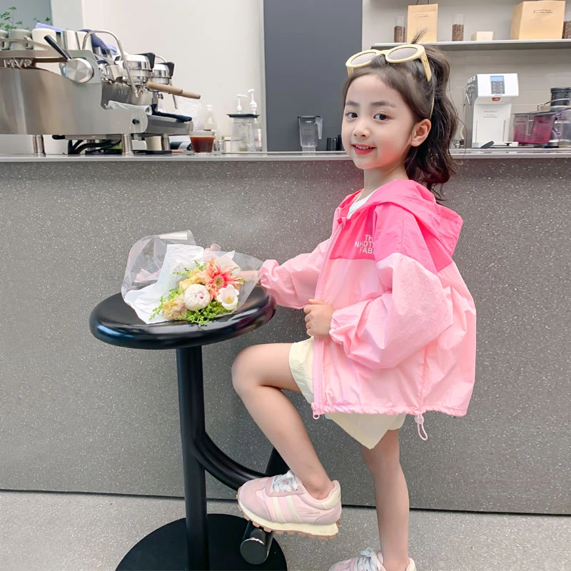 女童防晒衣夏季薄款宝宝外套防紫外线夏装2024新款洋气儿童防晒服