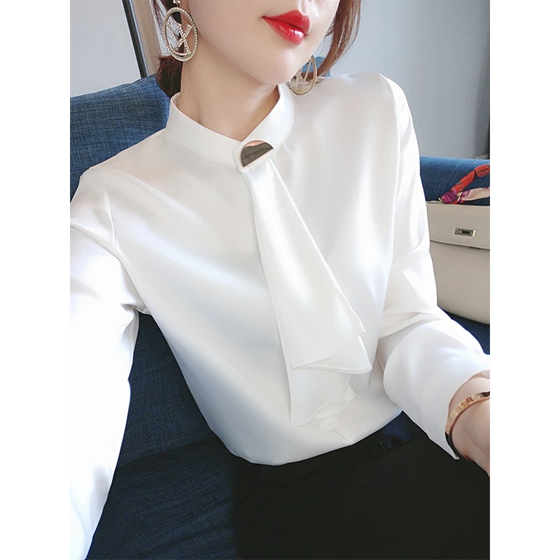 气质白衬衫女新款2023年设计感小众时尚百搭长袖秋装法式上衣女装