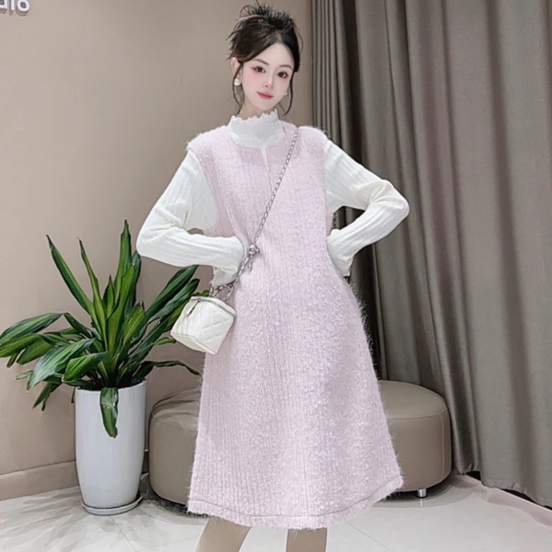 【初雪恋歌】孕妇装冬季韩系温柔毛毛软糯不扎厚实显白宽松两件套