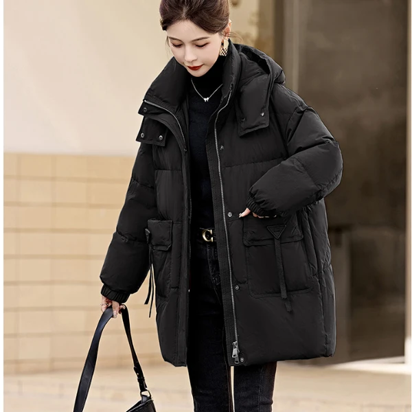 蛇年新款时尚休闲连帽加厚韩版冬季短款-5102