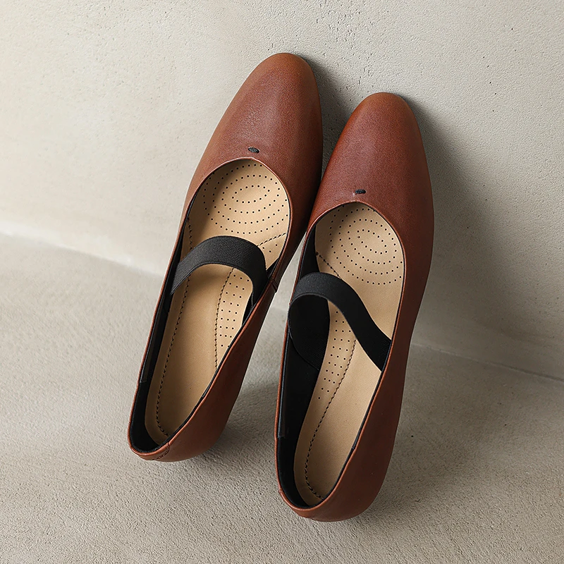 平底玛丽珍鞋法式复古手工一字带百搭时尚芭蕾舞浅口软底奶奶单鞋