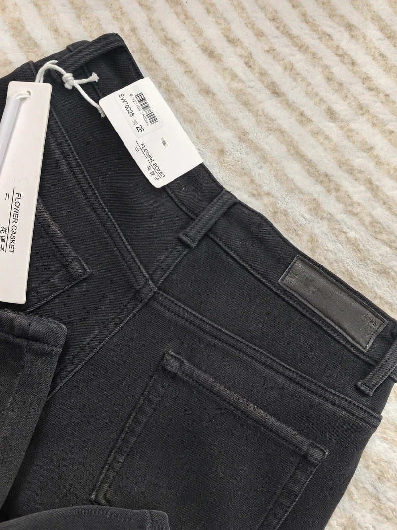 【028】花70秋秋MWMA加厚绒冬款百搭裤王黑标直筒四面弹牛仔裤