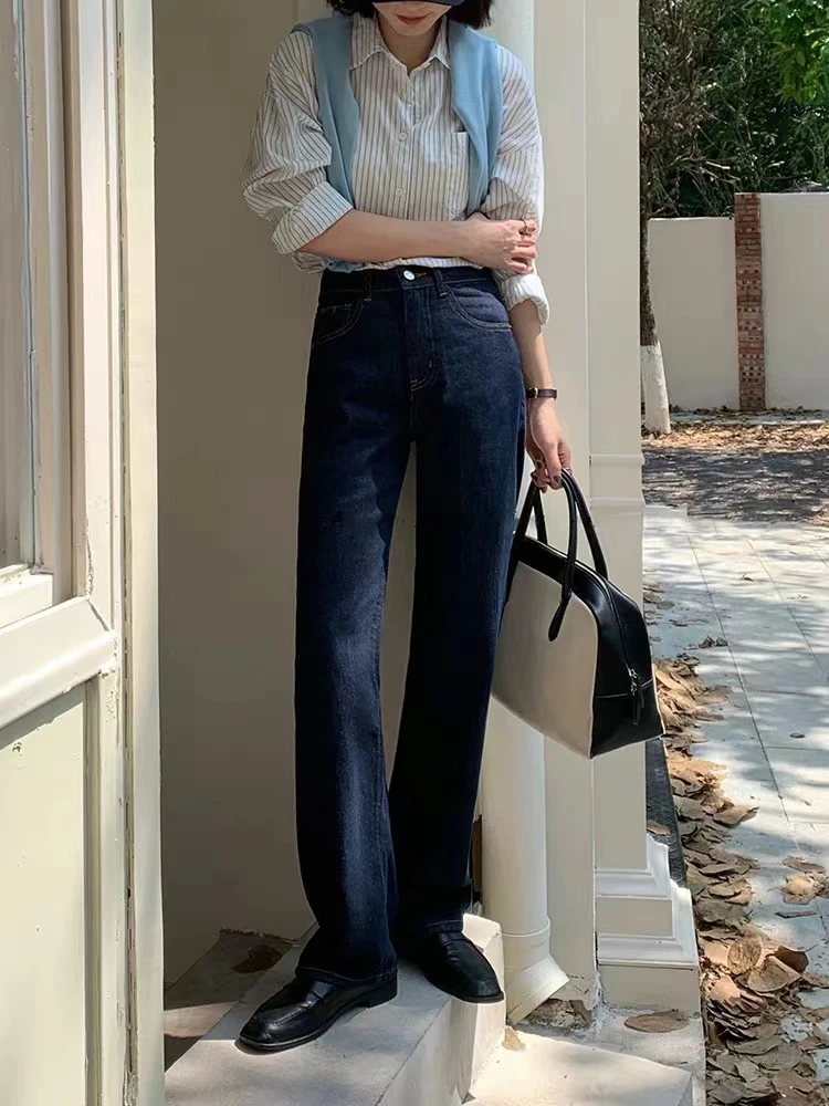 【211】86文文MWMA断货王丹宁普洗蓝窄版阔腿牛仔裤花~