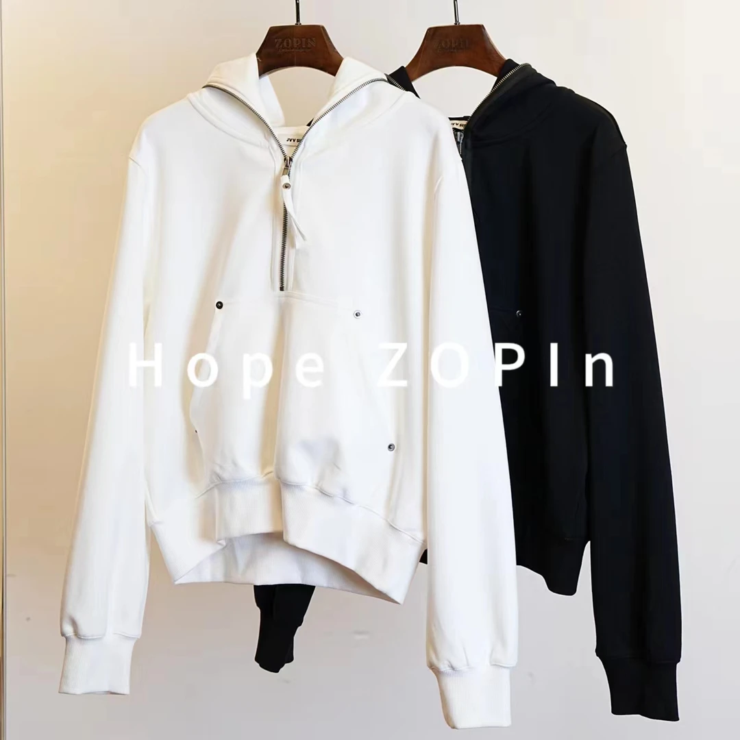 【大G精选】“周末出行” 小众设计感简约连帽套头卫衣运动时尚秋冬