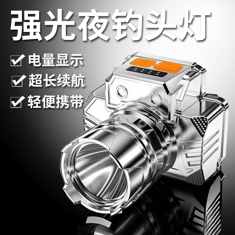 【头灯】小型迷你头灯三档调节线充高效长时间续航款式户外