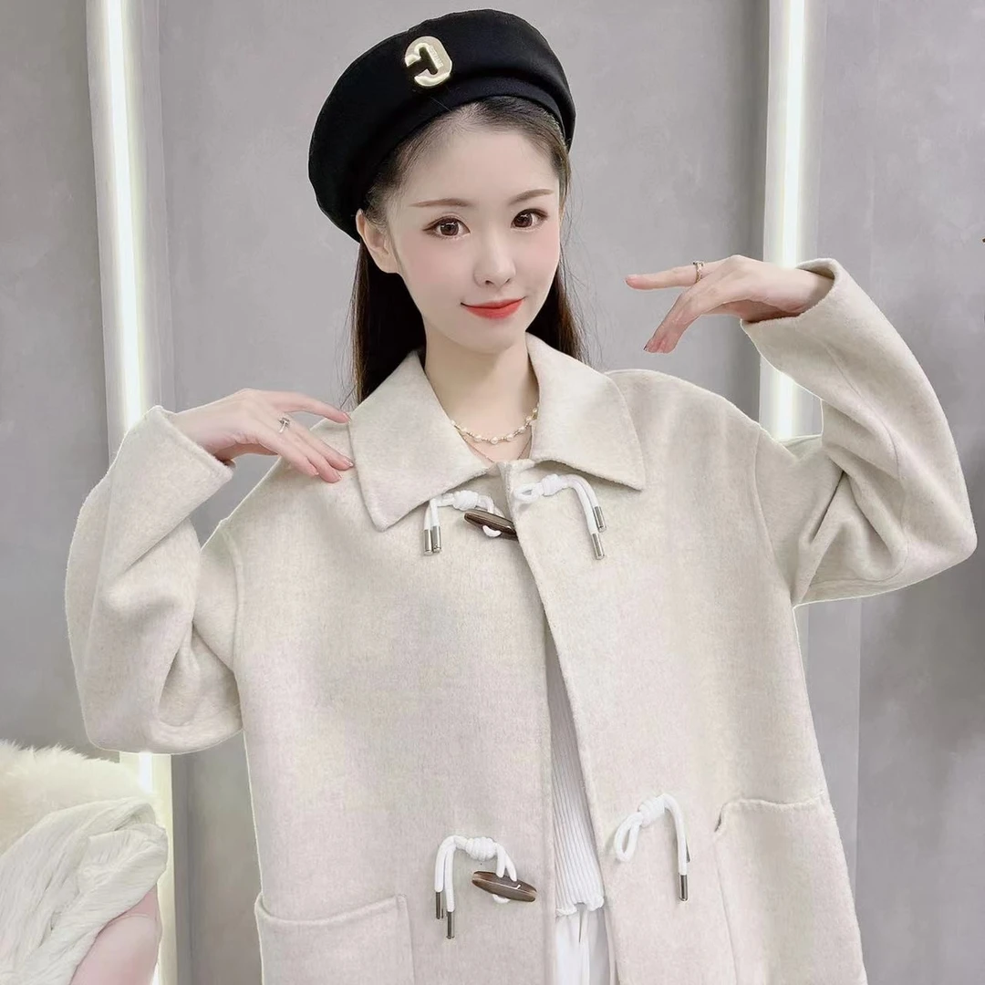 【爱路菲】5-8119 全羊毛双面呢 时尚羊毛 女士外套