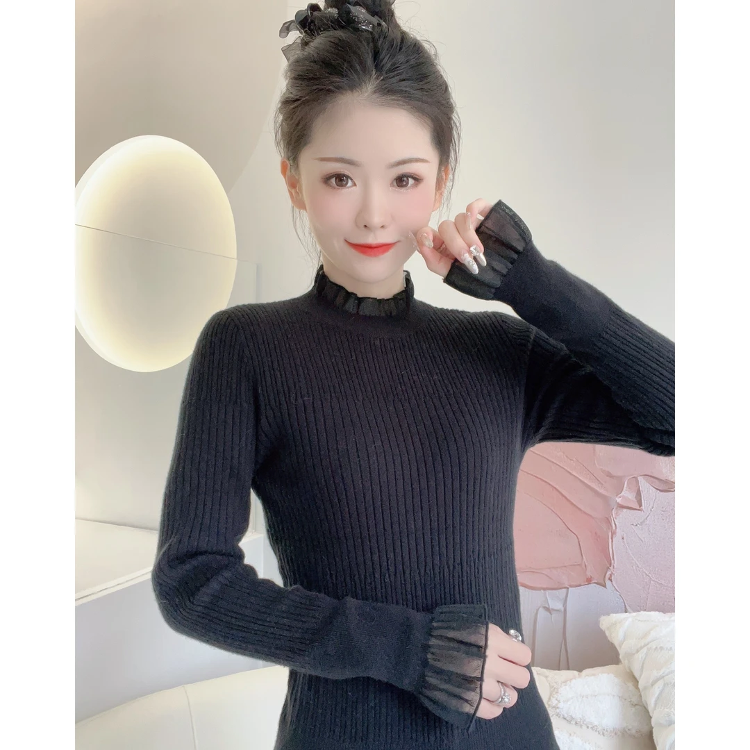 Ivewuasa/爱路莎1128-739 秋冬 修身显瘦 百搭 打底内搭T恤