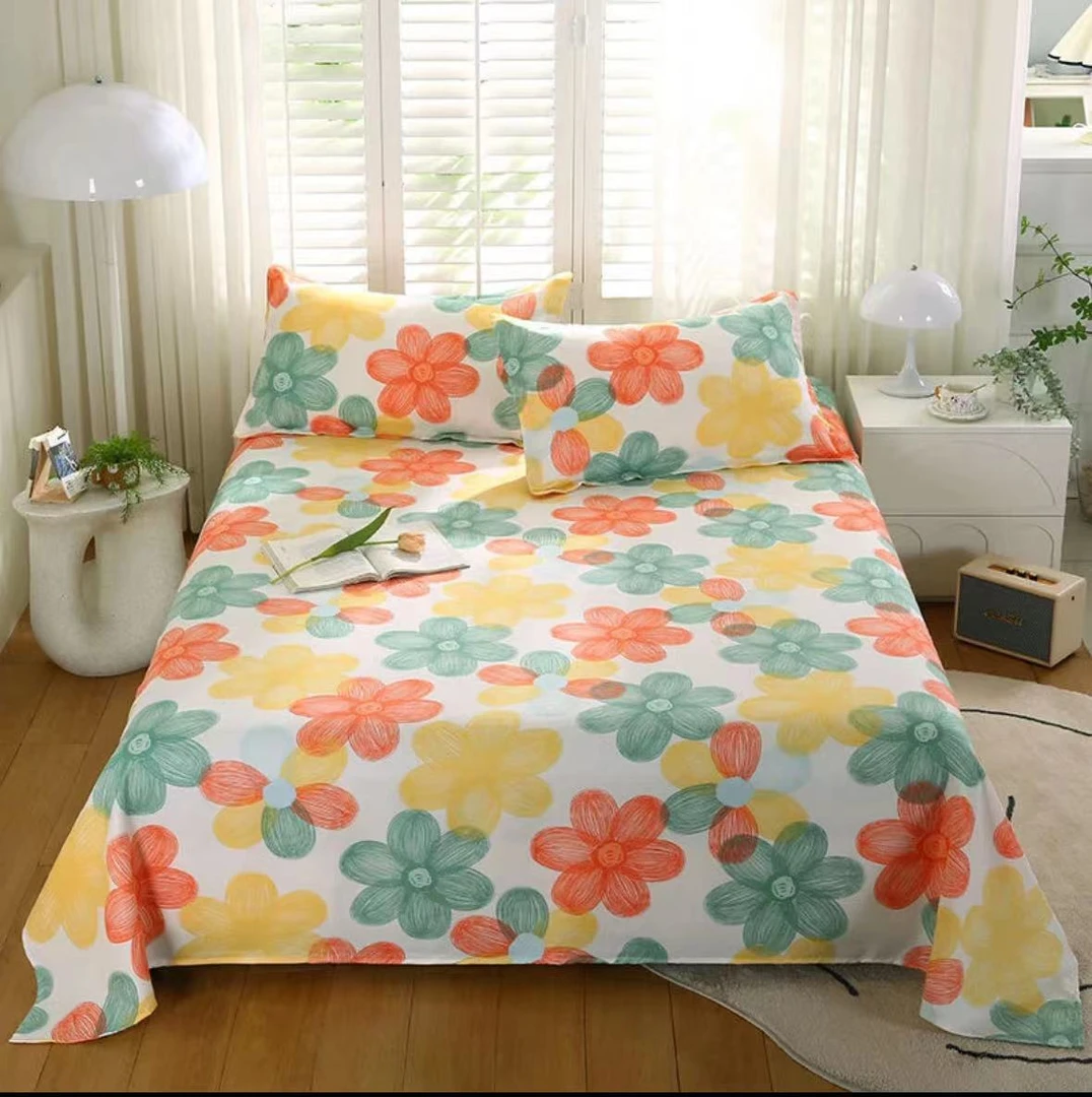 四季通用新款百支家用轻奢【甜蜜花朵】自产自销1.5米单人大被罩