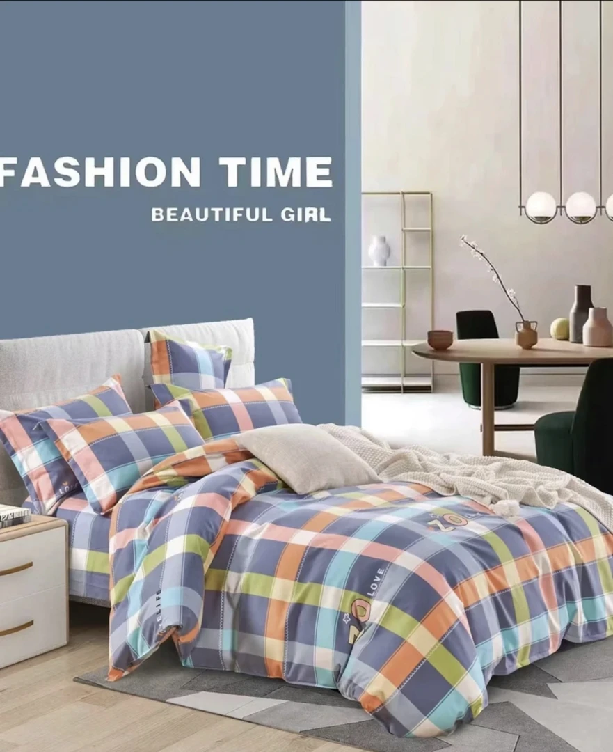 高支高密水洗斜纹棉被罩1.5米【靓彩格语】