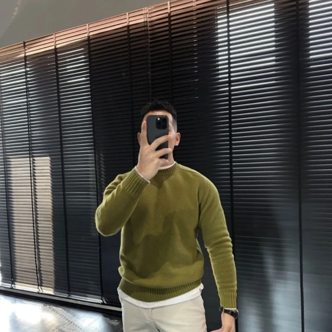 【小扬哥专属】欧货秋冬新品男士毛衣针织衫色打底柔软舒适亲秋冬