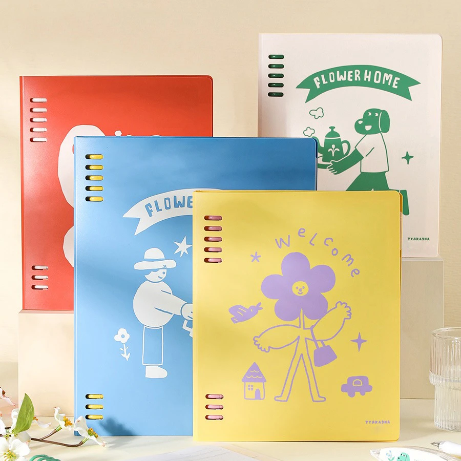 日本塔卡沙联名活页本高颜值ins横线可拆卸替芯笔记本