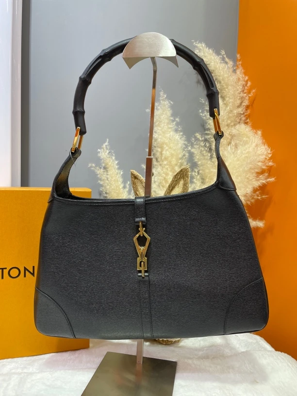 95新 GUCCI/古驰 Jackie 竹节款 腋下包大号中古款