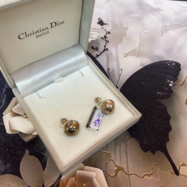 95新 DIOR/迪奥 全原耳夹双头球球