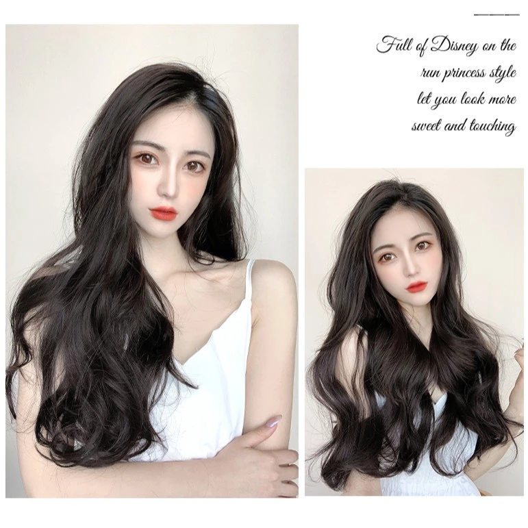 73-75一片式无痕发片隐形无痕接发片非假发片.卷发全真发非全头套