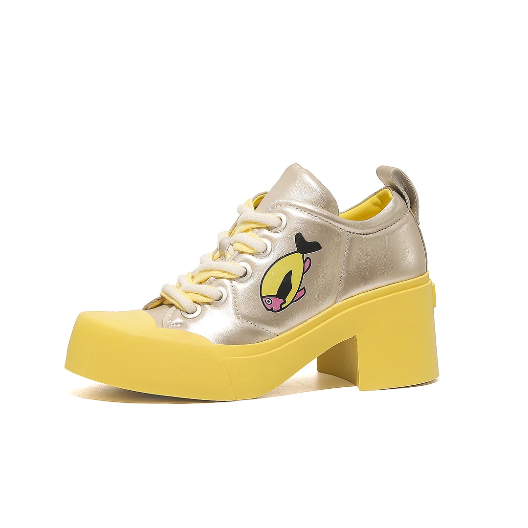 设计师款增高7cm时尚厚底增高潮流百搭女士休闲鞋985-1