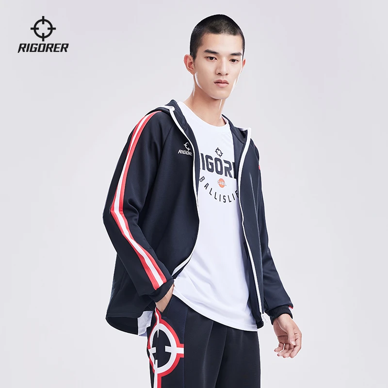 准者宽松运动外套男冬季新款时尚休闲开衫外套连帽休闲针织运动服