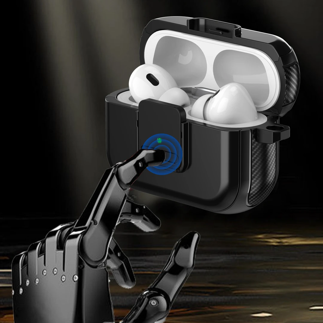 适用airpodspro 2保护套锁扣式苹果可磁吸充电耳机套airpods3三代