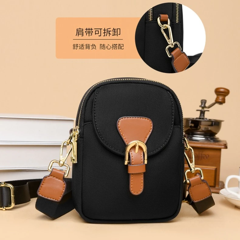 时尚休闲百搭小包包手机包牛津布简约单肩包斜跨包竖款放手机