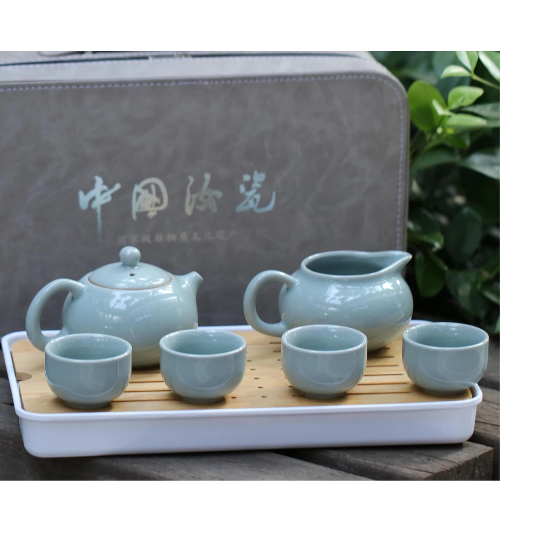 汝瓷旅行茶具（西施壶）