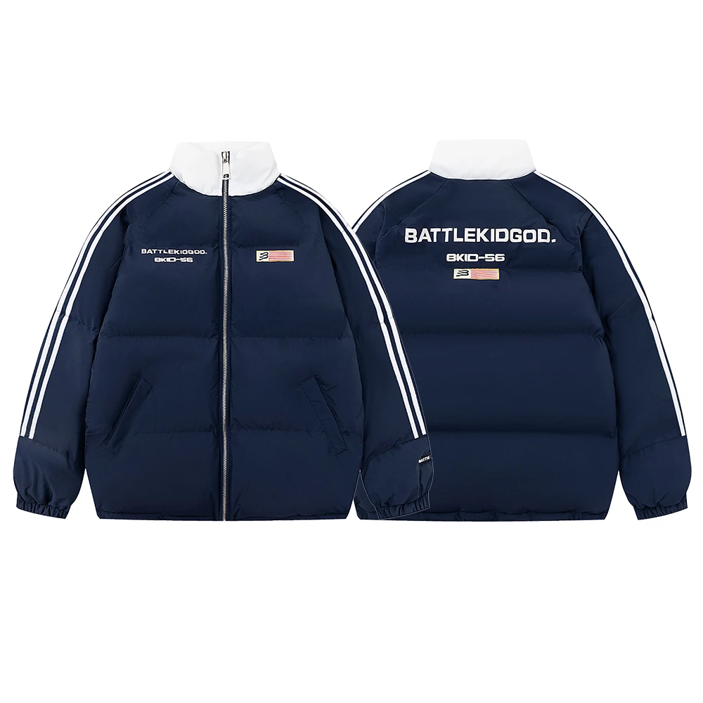 小柯同款 冬季款美式复古面包服中性百搭潮流情侣立领棉服MY16