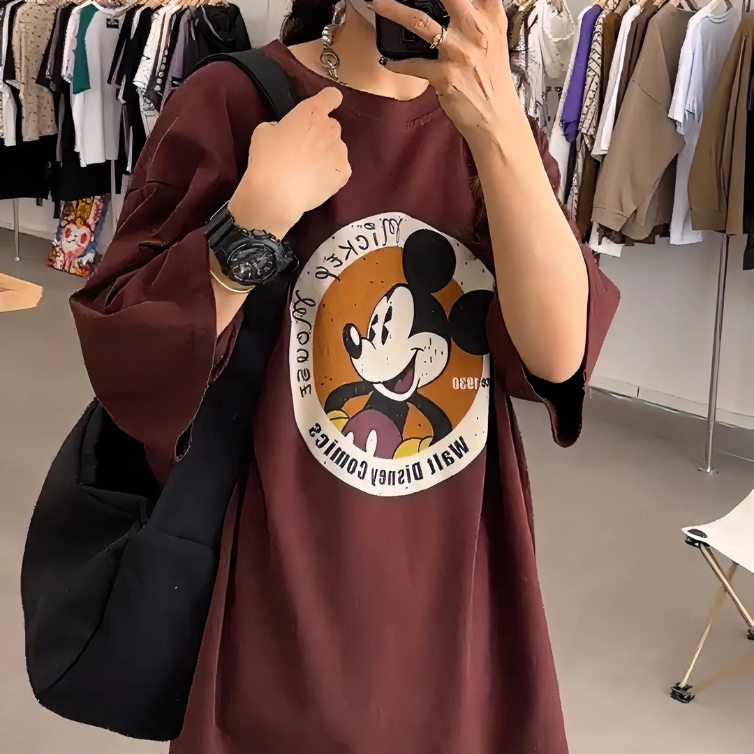 【编号600-699】大版女款宽松潮牌卫衣T恤衬衫休闲卡通印花短袖