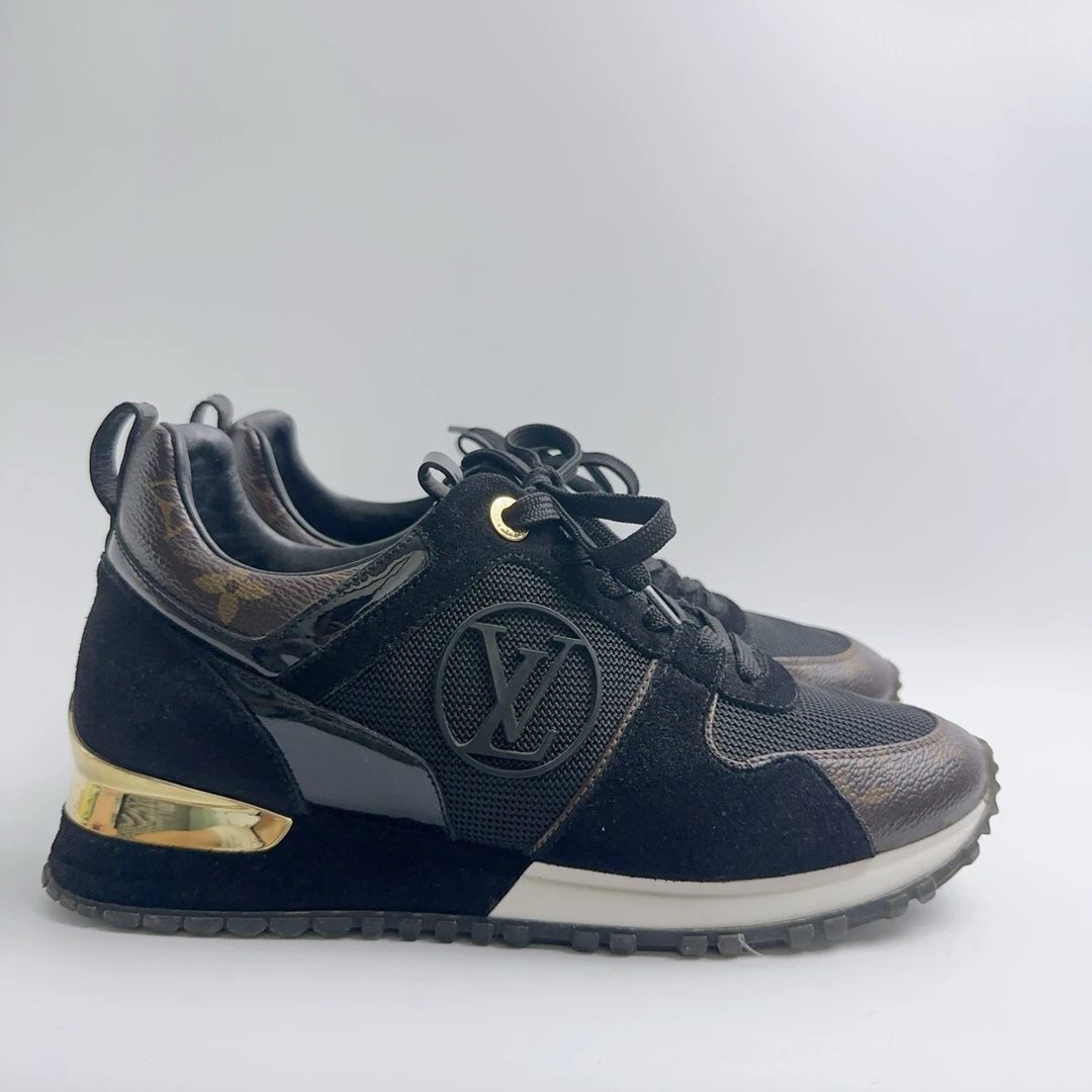 36.5码/98新/lv/路易威登 黑色棕runaway运动鞋/ys00123