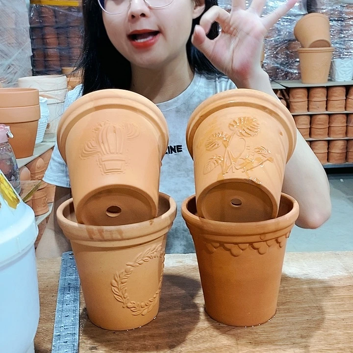 红陶20CM以下13×13四个花面