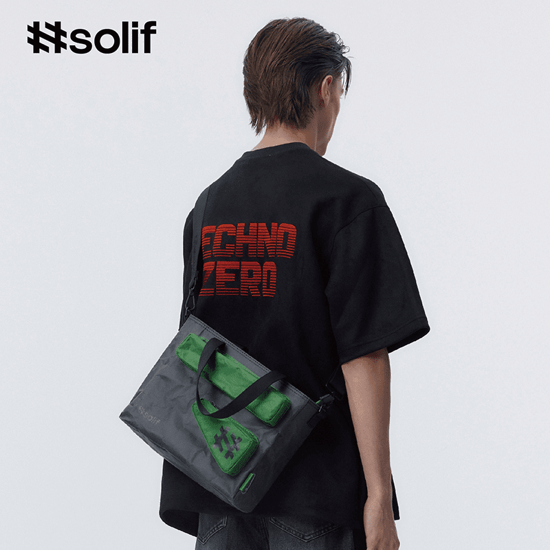 Solif（时髦好物）做旧斜跨单肩积木包包男女高级质感小众时尚包包