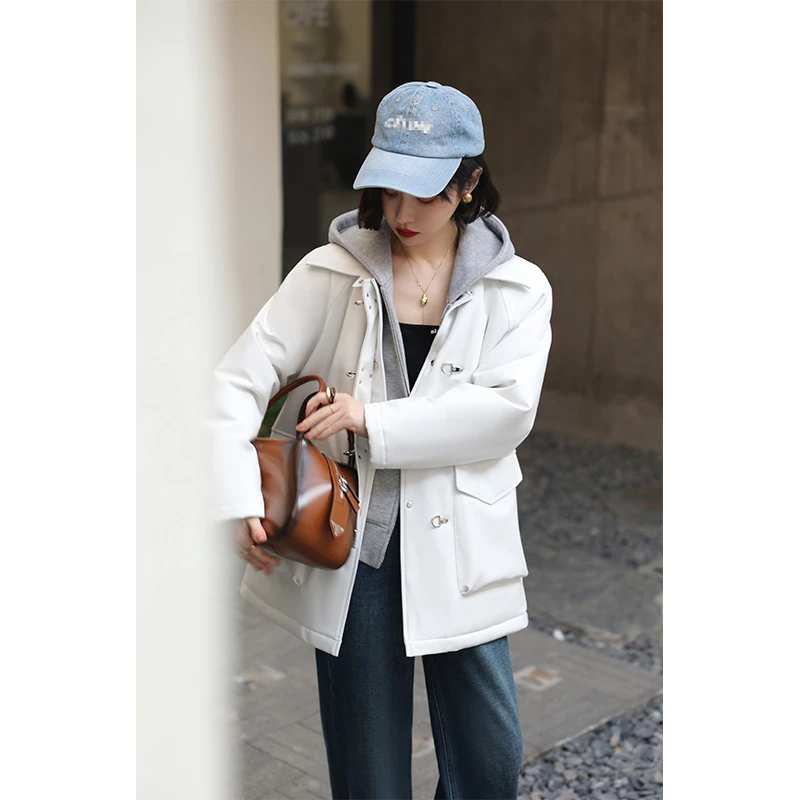 NAVST直播胶囊系列复古双金马衔扣防水夹克Q2209124WT2YB 百搭拼