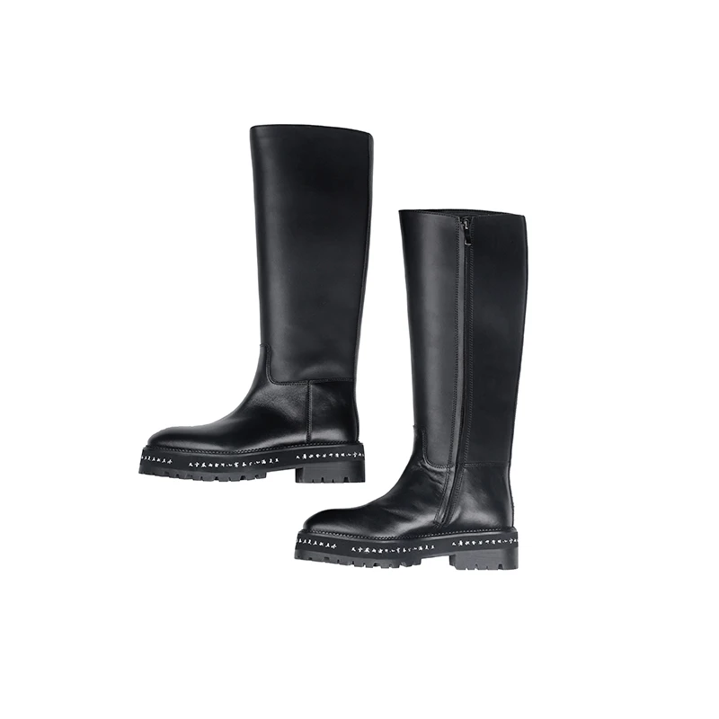 【特卖】时尚百搭厚底增高长筒靴C2107173XZ8