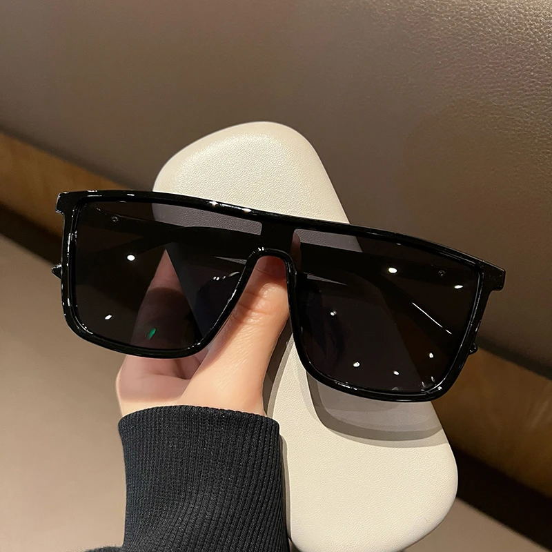 韩版网红素颜墨镜男圆脸方框大框偏光太阳眼镜男开车专用防紫外线