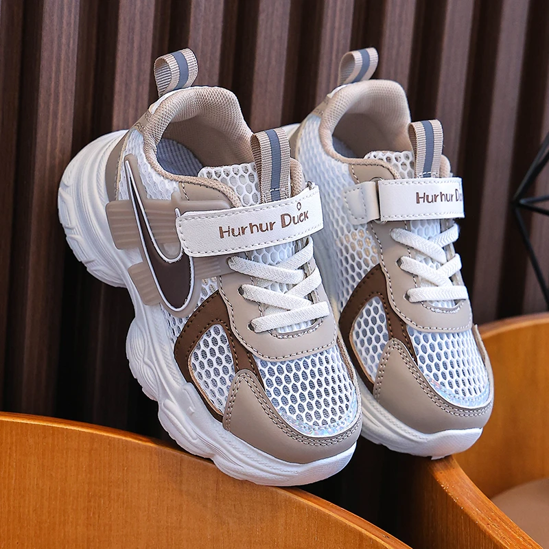 儿童运动鞋2025夏季季新款女童老爹鞋宝宝软底百搭男童鞋子透气单