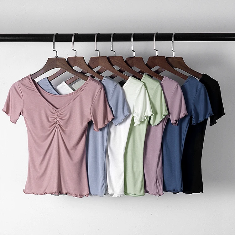 现代舞练功服女夏短袖修身上衣中国古典舞训练形体舞蹈服装瑜伽服