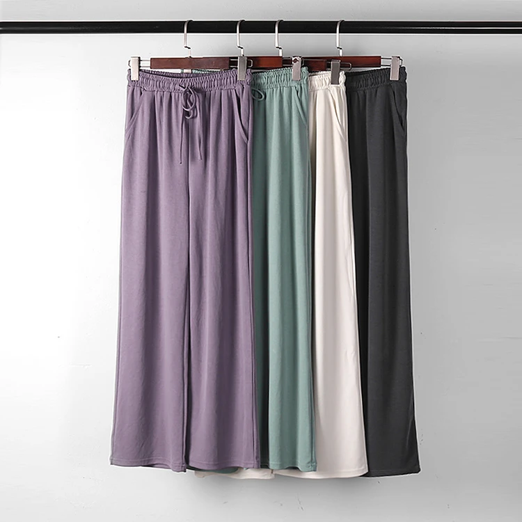 秋冬舞蹈裤女宽松加厚铜氨丝口袋阔腿裤中国形体古典民族舞练功裤