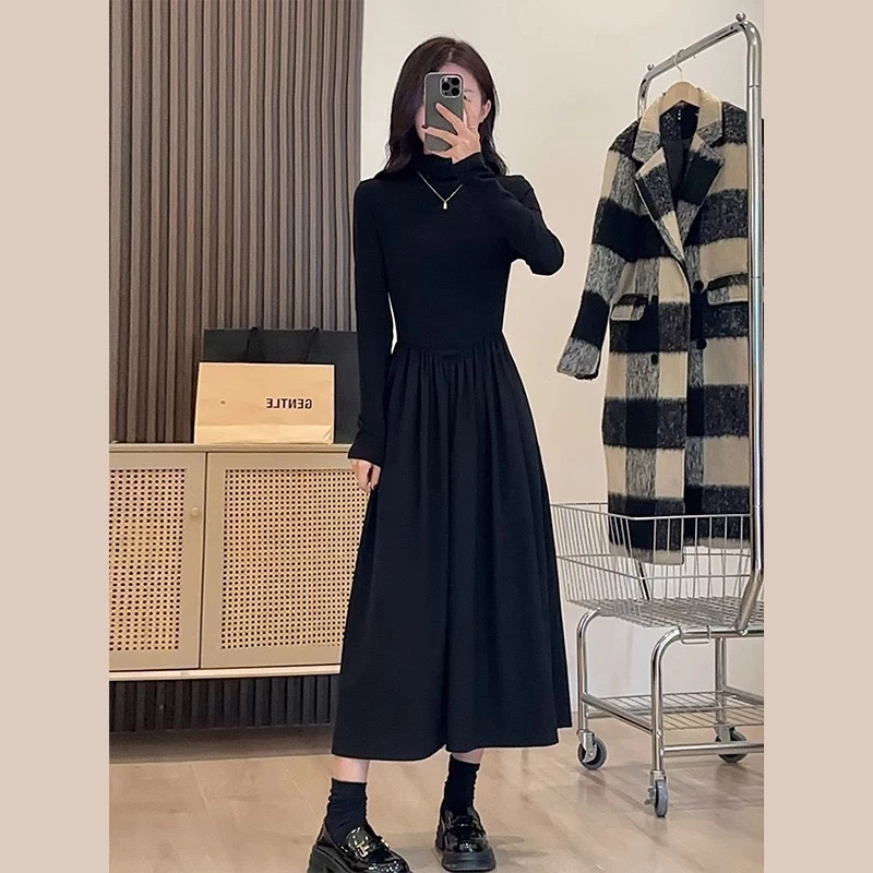 汉派连衣裙显瘦气质长袖网红针织时尚百搭秋冬洋气打底秋季修身