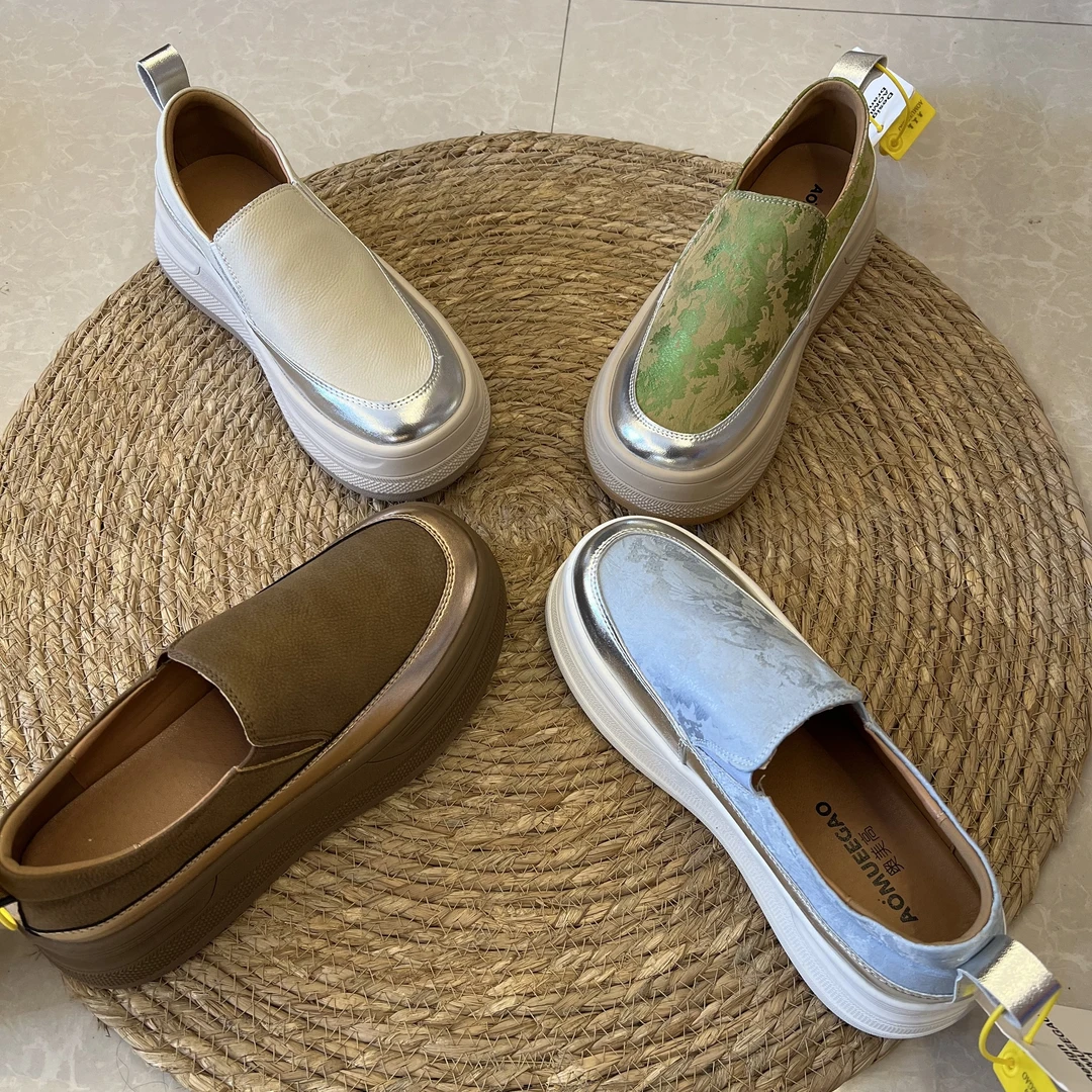 女鞋单鞋乐福鞋百搭厚底平底渔夫鞋夏季