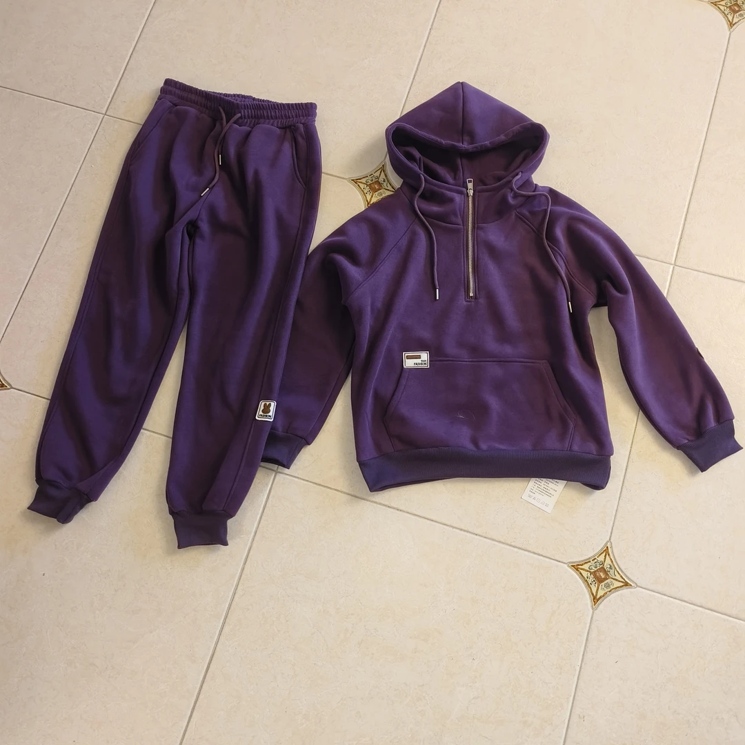 2024新款时尚显瘦遮肉气质减龄百搭洋气款加绒两件套装