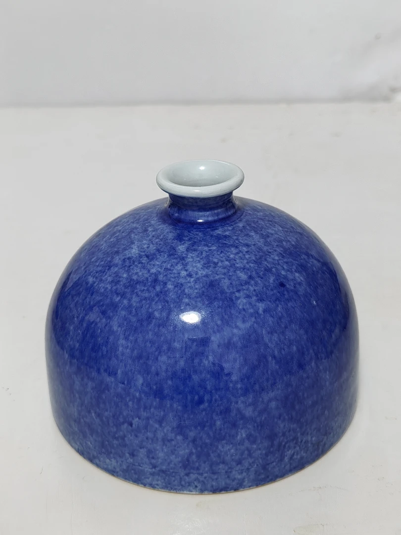 陶瓷仿康熙洒蓝釉纯手工手绘太白尊复古手工摆件