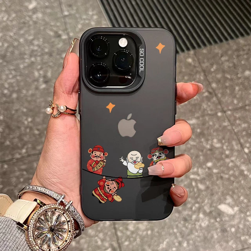 财神红色iPhone15/14手机壳13龙年元气壳软胶潮苹果13/12/11软壳
