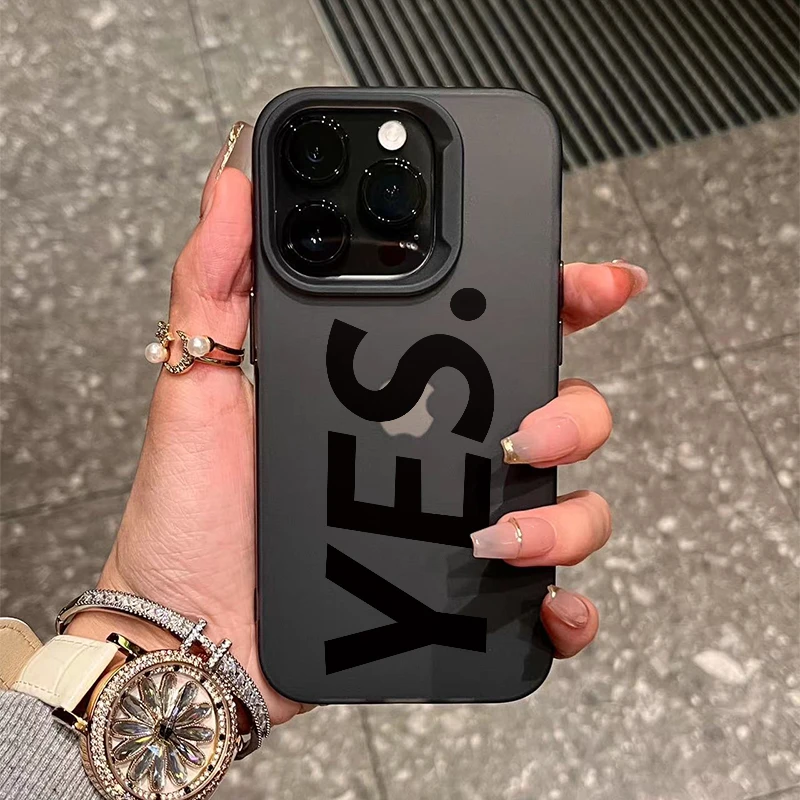 YES字母iPhone15/14手机壳13龙年元气壳软胶软壳苹果13/12/11软壳