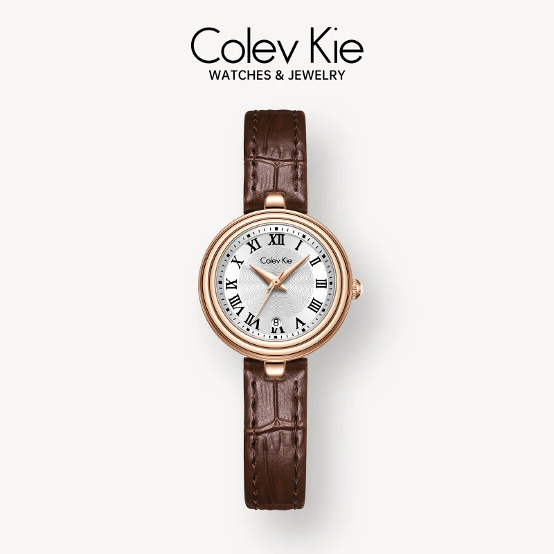 ColevKie【万达专柜】经典小美人日历简约百搭女士手表时尚防水