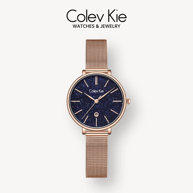 ColevKie【官方正品】璀璨星空经典女士手表简约时尚超薄石英表